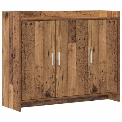 vidaXL - Dressoir - Oud - hout - 98,5 - x - 33 - x - 80 - cm - Bewerkt - hout