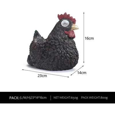 Gesimuleerd Dier Kip Bloempot Tuin Binnenplaats Decoratie Ornament Hars Europees Zonne-nachtlampje Bloemschikking Vaas black gray