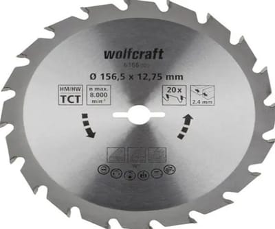 Wolfcraft - Cirkelzaagblad - 156,5 mm doorsnede