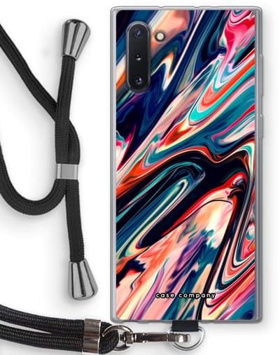 Case Company® - Hoesje met koord geschikt voor Samsung Galaxy Note 10 hoesje met Koord - Quantum Being - Telefoonhoesje met Zwart Koord - Bescherming aan alle Kanten en Over de Schermrand