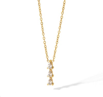 Ketting met Druppelvormige Zirkonia – Sprankelend Detail | Twinolo