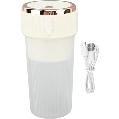 Gobelet Blender Beige 300ml 1500mAh Rechargeable USB Sans Fil 22000 tr/min Gobelet Blender Smoothie avec 3D L
