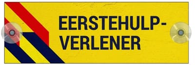 Eerstehulpverlener autobordje met boorgaten en zuignapjes | Forex Re materiaal | 21 x 7 cm