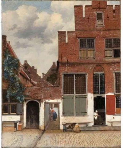 Diamond painting - Gezicht op huizen in Delft van Johannes Vermeer - Oude meesters - Geproduceerd in Nederland - 30 x 40 cm - dibond materiaal - vierkante steentjes - Binnen 2-3 werkdagen in huis