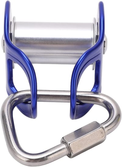 Klimpoelie Zipline Kit - Outdoor Slider - Buitenactiviteiten Kinderen - Stabiele Snelheidscontrole - 6.5x6x8cm - Blauw