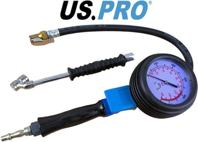 Hogedruk Bandenpomp 12 bar voor het oppompen van auto - trekker - vrachtwagen - motor - skelter en kruiwagen banden