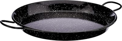 Paella pan - Kookpan - Klassieke gerechten maken - Geëmailleerd staal - 36 cm - Zwart