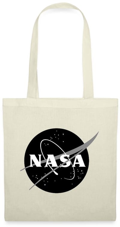 NASA zwart-wit klassiek logo Tas Van Stof Schoudertas