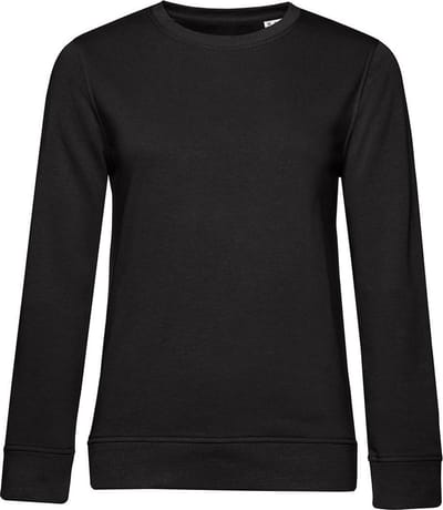 B&C Dames/dames Organic Sweatshirt (Zwart)