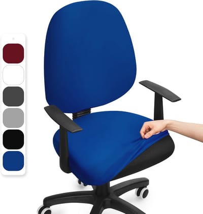 Elastische Stoelhoes voor Bureaustoel - Universele en Wasbare Bescherming in Blauw