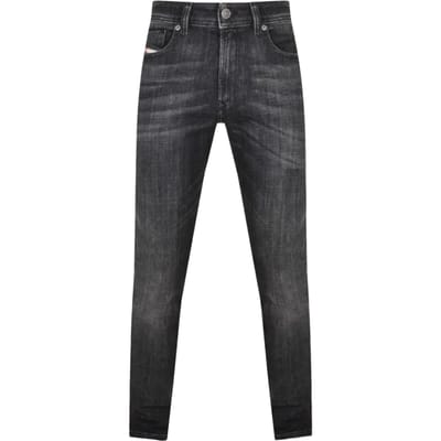 Diesel 1979 Sleenker zwarte vervaagde denimjeans