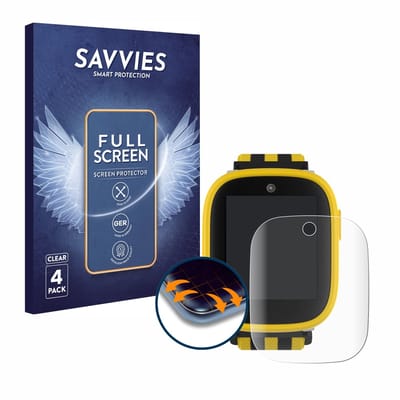 Savvies - Screenprotector voor Xplora X6 Play BVB-Edition - Folie Beschermfolie transparant volledig dekking 4 Stuks