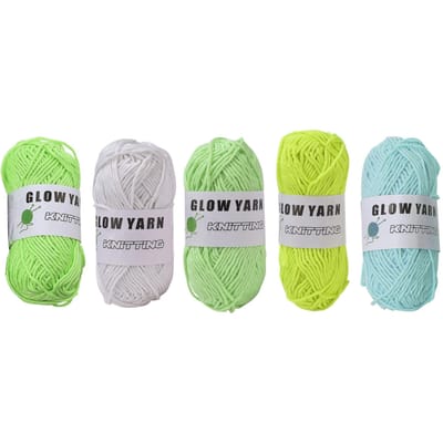 Fil Luminescent Tricot DIY Tricoté à la Main dans le Noir Fil de Crochet