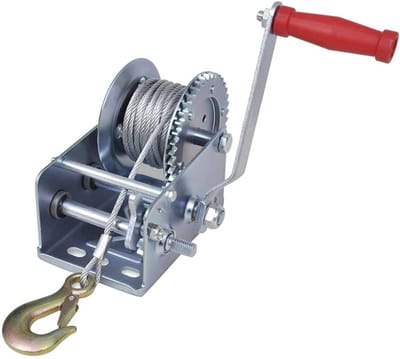 Handlier met Trekkracht 1134 kg - Handbediende Lier voor Trekken en Hijsen - 10 meter Kabel - Veilige en Robuuste Constructie