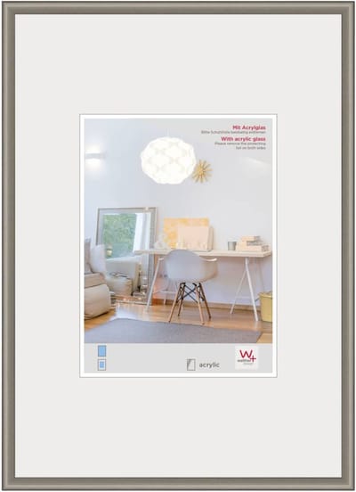 Walther New Lifestyle - Kunststof lijst - Fotoformaat 42x59.4 cm (DIN A2) - Staal