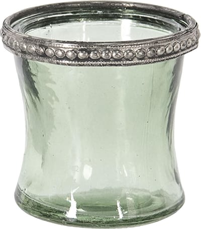 Waxinelichthouder  | Ø 7*7 cm | Rood | Metaal / glas | Clayre & Eef | 6GL2399