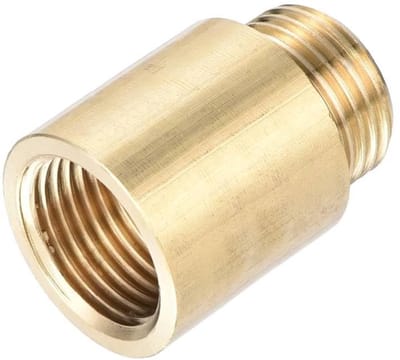 Dailygoods - Doucheadapter - Koper verlengarm - Mannelijke naar vrouwelijke aansluiting - Voor douchekop en kraan - Verlengstuk voor sanitair - Geschi...