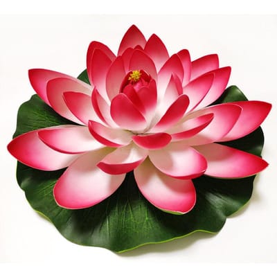 10/17/28/40/60cm Lotus Kunstbloem Drijvende Nep Lotusplant Levensechte Waterlelie Micro Landschap voor Vijver Tuindecoratie