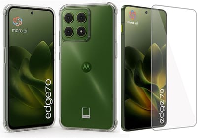 ChiGuard Hoesje & Screenprotector geschikt voor Motorola Edge 70 Hoesje Screenprotector - Gehard Glas Cover + Shock Proof Case - Transparant