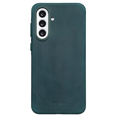 Accezz Hoesje - Geschikt voor Samsung Galaxy A56 (5G) - Vintage Leather met Magnetische Ring Backcover - Smokey Green