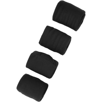 4 STuks Paard Polo Beenbeschermers Zacht Fleece Beschermende Paardenbeenbandage voor Rijuitrusting Zwart black