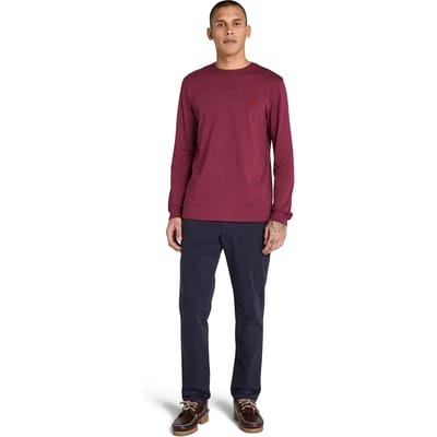 Timberland Long Sleeve Tee Burgundy Taglia: S | Maglie a manica lunga Outlet | Uomo | Marrone