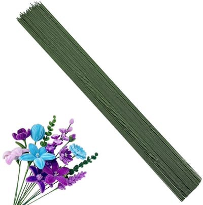 100 Stuks Bloemendraad 40 cm Donkergroen voor Creatieve Projecten, DIY Bloemstukken en Arrangements