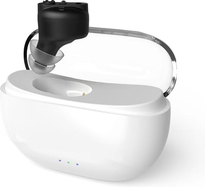 Pro Care Excellent Quality® Mini Intelligent digitaal Gehoorapparaat met 16 Channel geluid reductie - oplaadbaar voor in het oor (IHO) Universeel links of rechts - Gehoorapparaat oplaadbaar - Gehoorversterker - Zwart - FAGG - Oplaadbare Case Wit