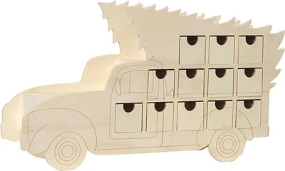 Artemio Adventskalender wagen 40x22,5x10,5 cm