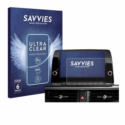 Savvies - Screenprotector voor Kia Picanto 2022 8" - Folie Beschermfolie transparant 6 Stuks