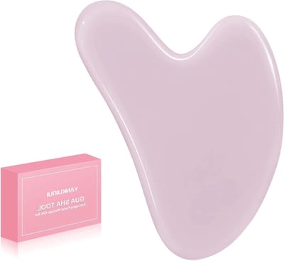 Natuurlijke Jade Gua Sha Massage Tool voor Gezicht en Hals, Vermindert Puffiness en Verstevigt de Huid