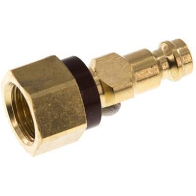Messing DN 5 Bruin-Coded Luchtkoppeling Insteeknippel G 1/4 inch Binnendraad