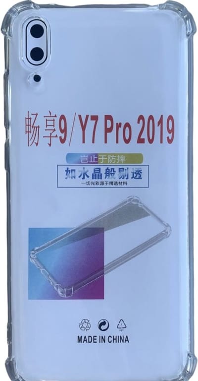Hoesje Geschikt voor Huawei Y7 Pro 2019 Anti Shock silicone back cover/Transparant hoesje