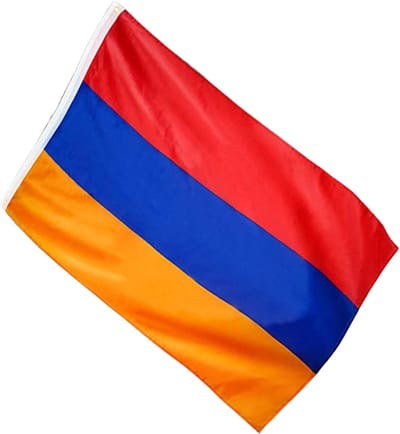 2 Armeense vlaggen - Vlag van Armenië - Jerraguyn - Erraguyn - 150/90CM - 2 stuks - Polyester - Met 2 oogjes - CHPN