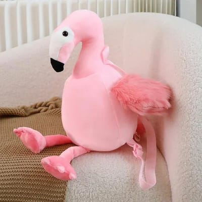 Roze Flamingo Bruine Olifant Rugzak Knuffel Cartoon Dieren Gevulde Pluche Tas Huisdecoratie Kindercadeau pink