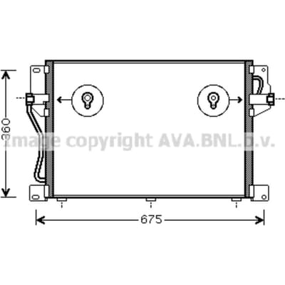 Condensator, airconditioning AVA COOLING VO5077 AVA