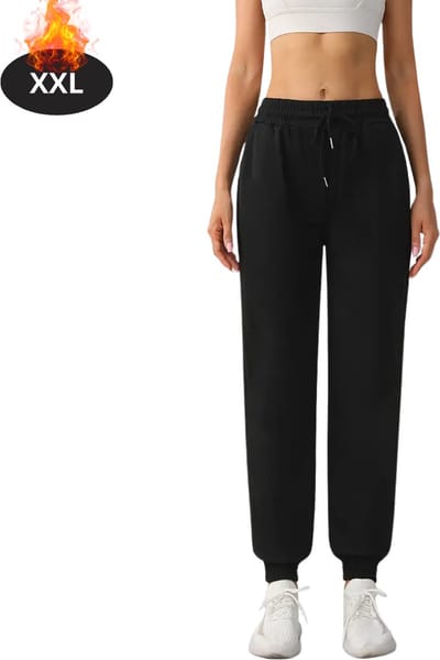 Livano Trainingsbroek Dames - Sportbroek - Trainingsbroek Lang - Trainingspak - Sportkleding - Zwart - XXL