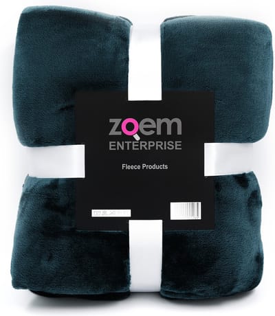 Zoem - Fleece deken Turquoise - fleece plaid - 150 x 200 - super zacht - 280 gsm