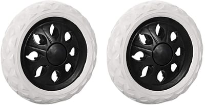 Allecto - Vervangwielen - Shopping Cart Wielen - Duurzaam en Lichtgewicht - Zwart - 15.2 cm Diameter - Geschikt voor Boodschappenwagens