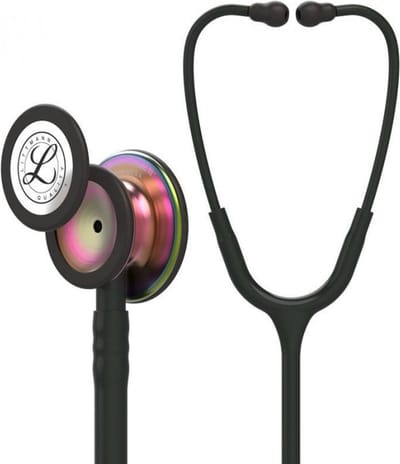 Littmann Classic III Stethoscoop 5870 Special Edition borststuk in regenboogafwerking Zwarte slang