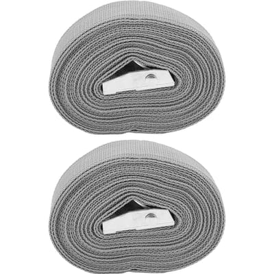 2 stuks Zinklegering Ratel Spanbanden Zware Sjorbanden Vracht Spanbanden voor 4m/13.1ft gray