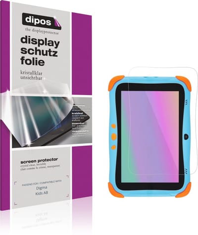 dipos – 2x Beschermfolie geschikt voor Digma Kids A8 | Krasbestendige & heldere Screenprotector Ultra-Thin