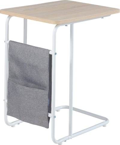 Bureau Dyrøy laptoptafel 56x48x37 cm wit eikenkleurig en grijs