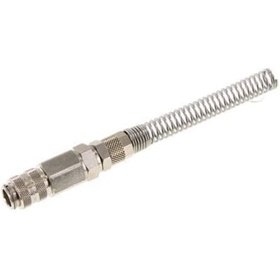 Vernikkeld Messing DN 5 Luchtkoppeling Snelkoppeling 6x8 mm Push-On Buigbescherming Draaibaar - CLS5-NPD-BN-6