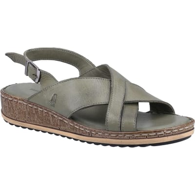 Hush Puppies Vrouwen/dames Elena Leren Wigsandaal (Olijf)