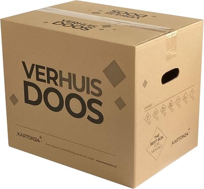 Verhuisdozen Professioneel - Extra Sterk Karton - Veilig Verhuizen Opslag - Dubbel Golfkarton - 45x32x38cm 54 Liter - Bruin