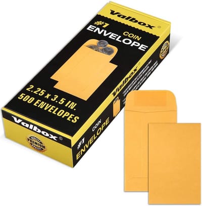 Kleine Gegomde Muntenenveloppen - 500 Stuks Bruin Kraftpapier voor Thuis, Tuin en Kantoor