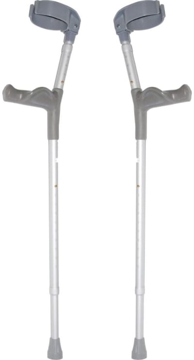 Premis Cumfy Elleboogkruk – Soft Anatomisch Handvat - Zilver / Grijs - Per Paar