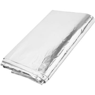 Ruban Adhésif Réfléchissant Or Haute Température Pare-Chaleur Isolant Thermique pour Envelopper Fils Conduites de Carburant Silver argenté