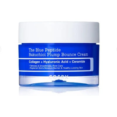 COSRX La Crème Bleue Peptide Bakuchiol Repulpante Bounce 50g Crème Visage Hydratante Anti-Âge Coréenne pour une Peau Ferme & Éclatante